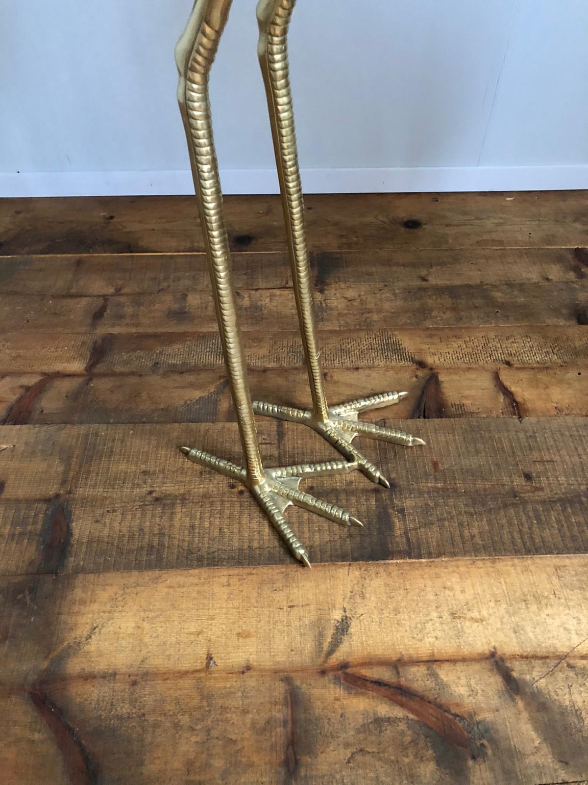 Large Gilt Bronze Sculptures of Herons 3