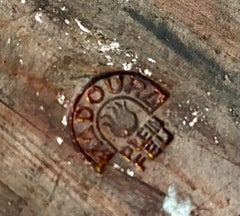 Large Hand Painted Abstract Ceramic Platter Stamped Madoura Plein Feu Brutalist