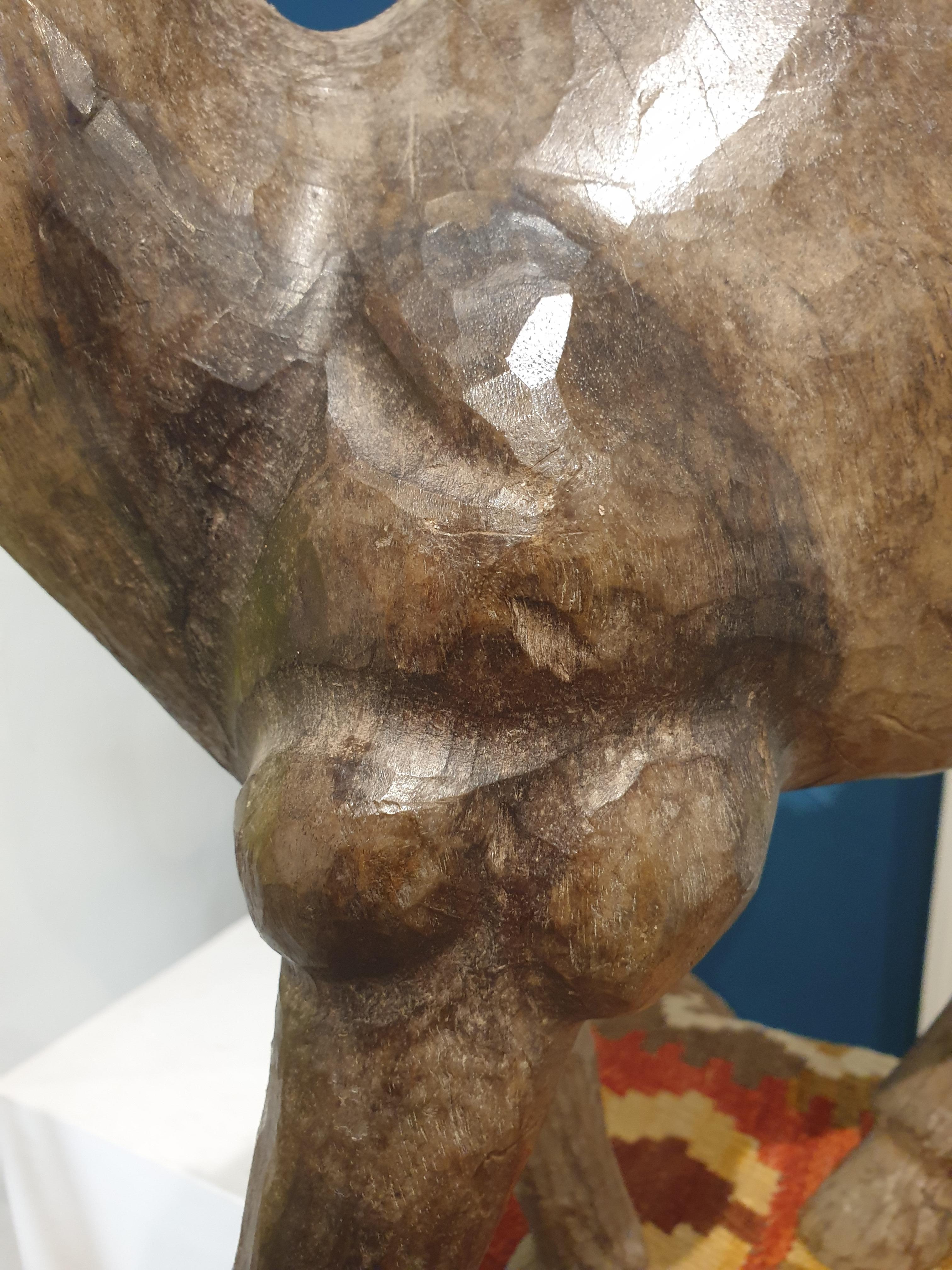 Large Neapolitan 19th Century Hardwood Sculpture of a Crèche Camel. For Sale 16