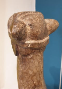 Large Neapolitan 19th Century Hardwood Sculpture of a Crèche Camel.