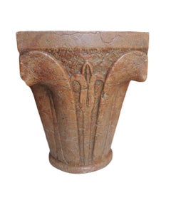 Large Romanesque Cistercian marble capital. Northern Italy.