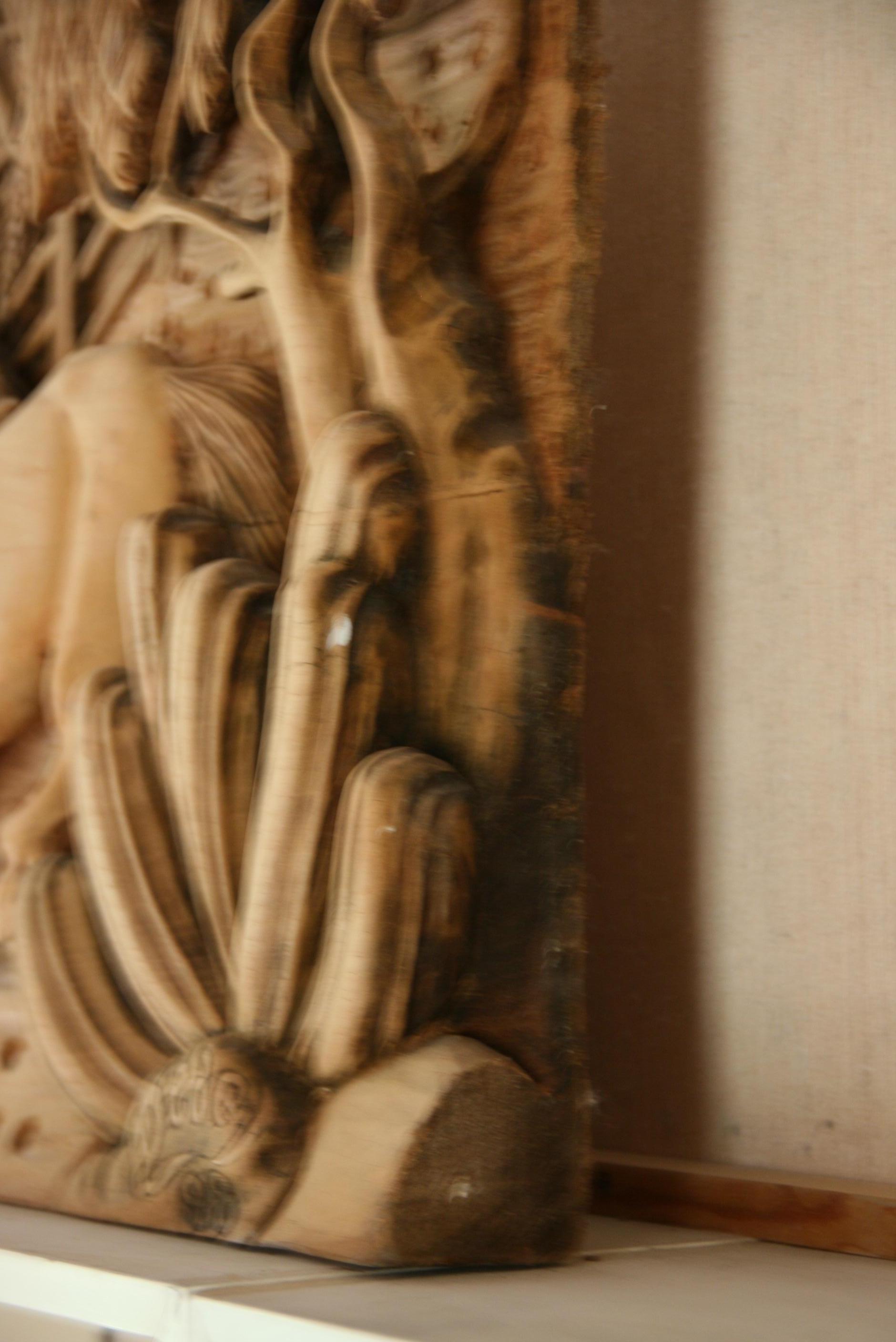 Large Scale Western Wood Sculpture For Sale 3