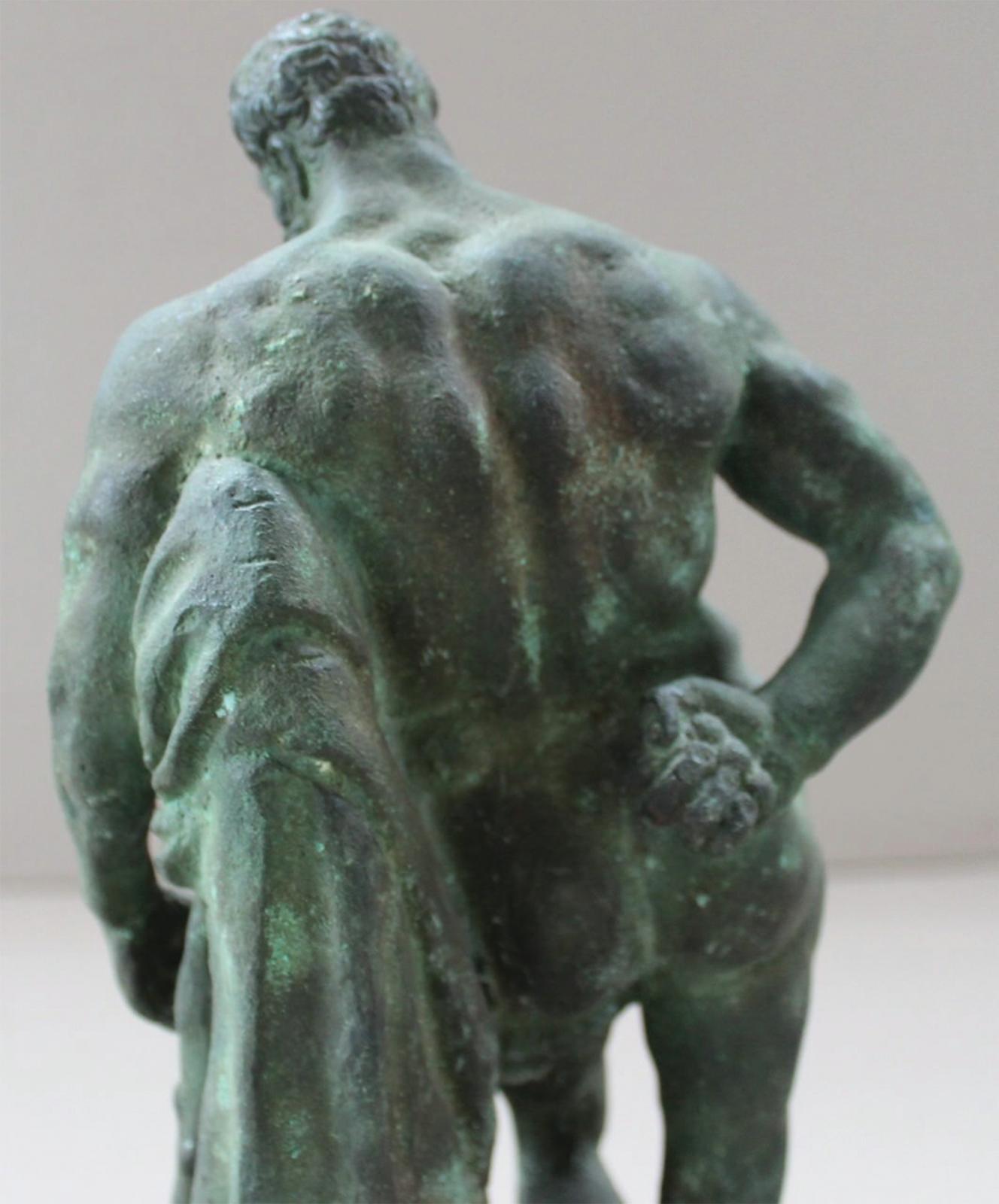 Late 18th Century Bronze Sculpture after the Farnese Hercules For Sale 4