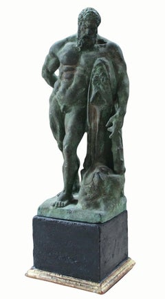 Sculpture en bronze de la fin du XVIIIe siècle d'après l'Hercule de Farnèse