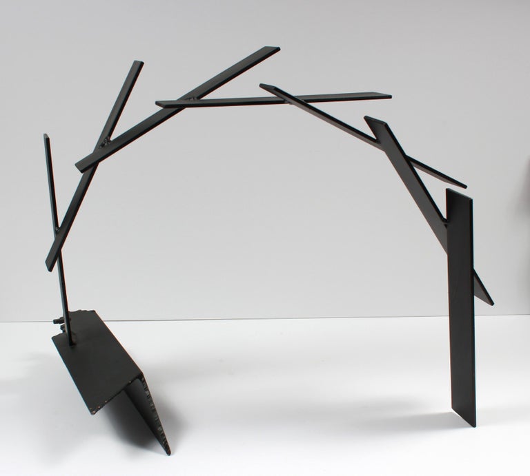 Unknown - Late 20th Century Multi Media Metal Slanted Arch Sculpture ...
