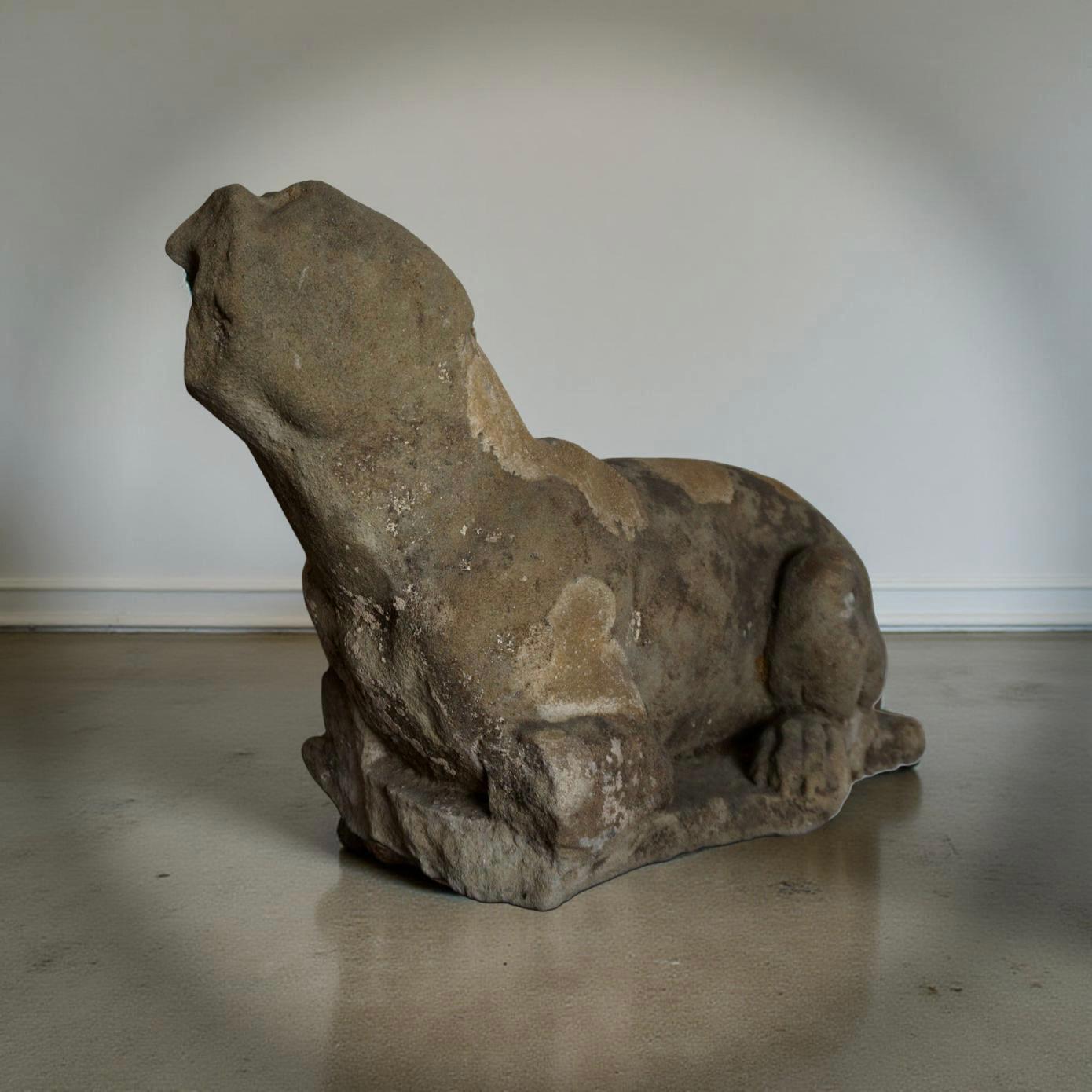 Levriero Grande Scultura Rinascimentale in Pietra Serena Firenze XVI secolo - Sculpture di Unknown