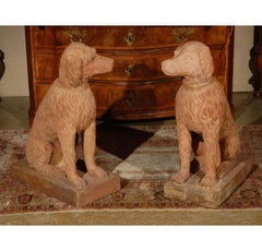 Life Size, 19th Century, Terracotta Dogs