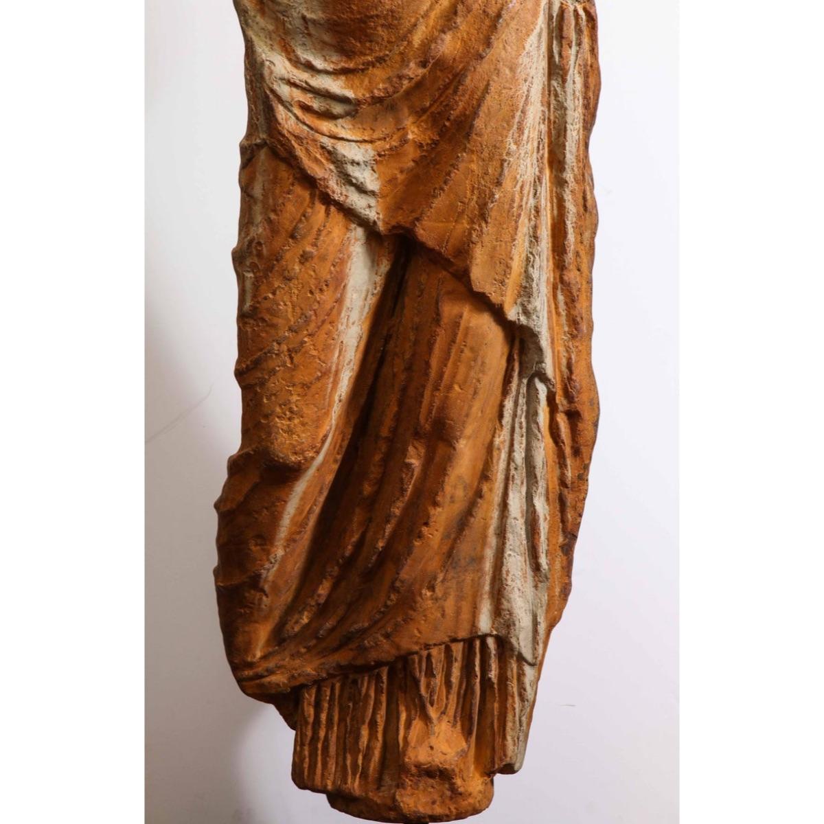 Life-Size Roman Style Patinated Fiberglass Torso, after the Antique 1