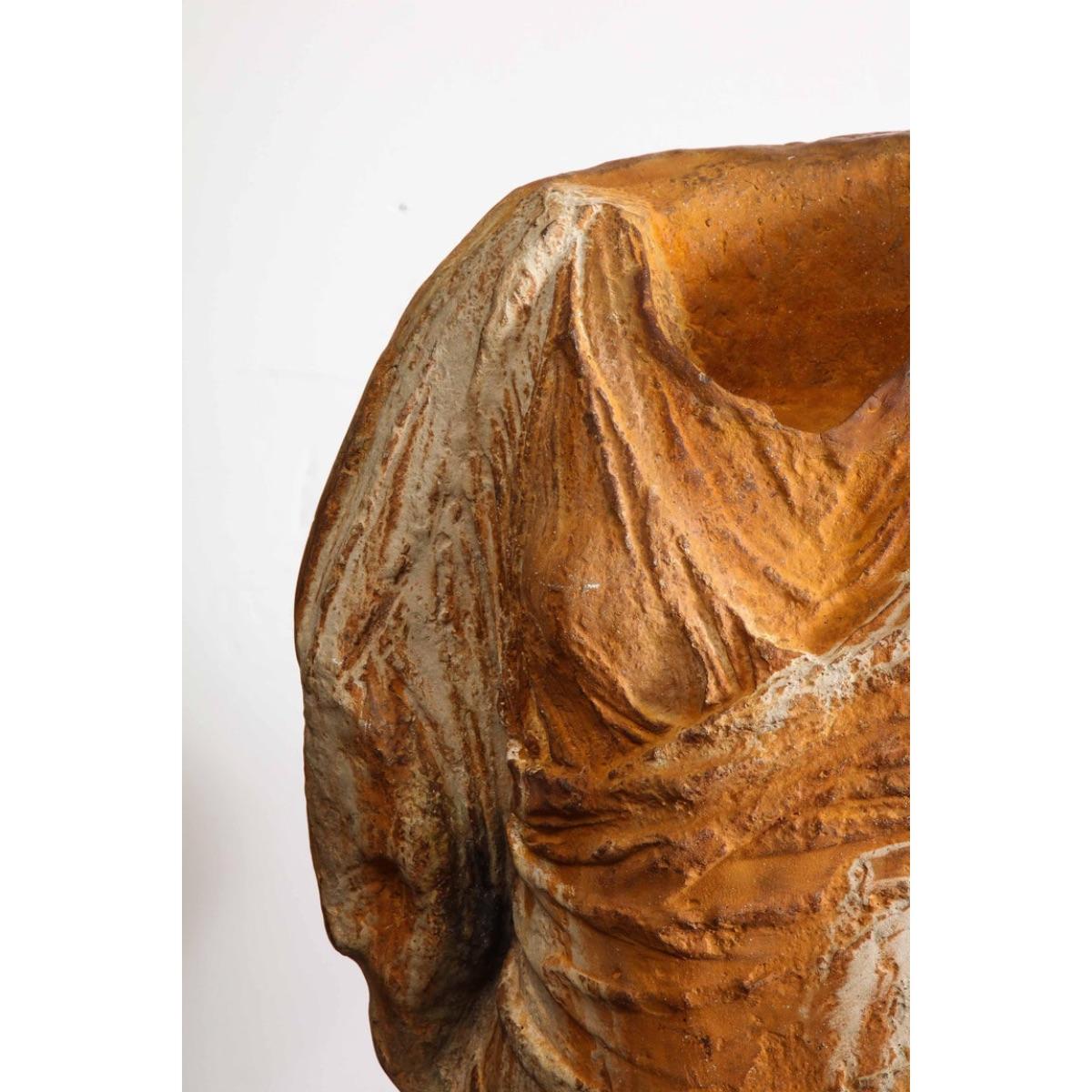 Life-Size Roman Style Patinated Fiberglass Torso, after the Antique 3