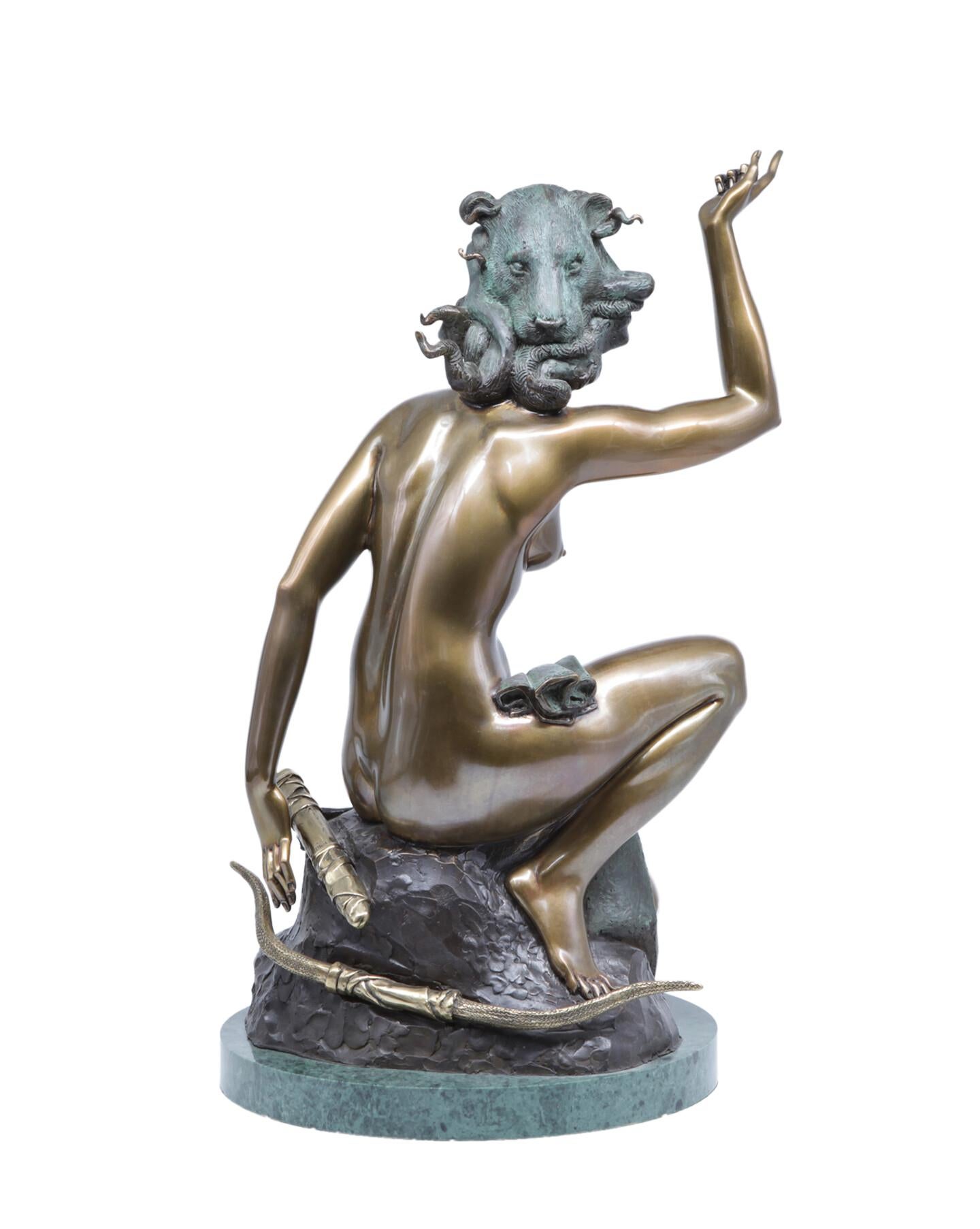 La chasse au lion, sculpture en bronze de Volodymyr Mykytenko, 2002 en vente 1