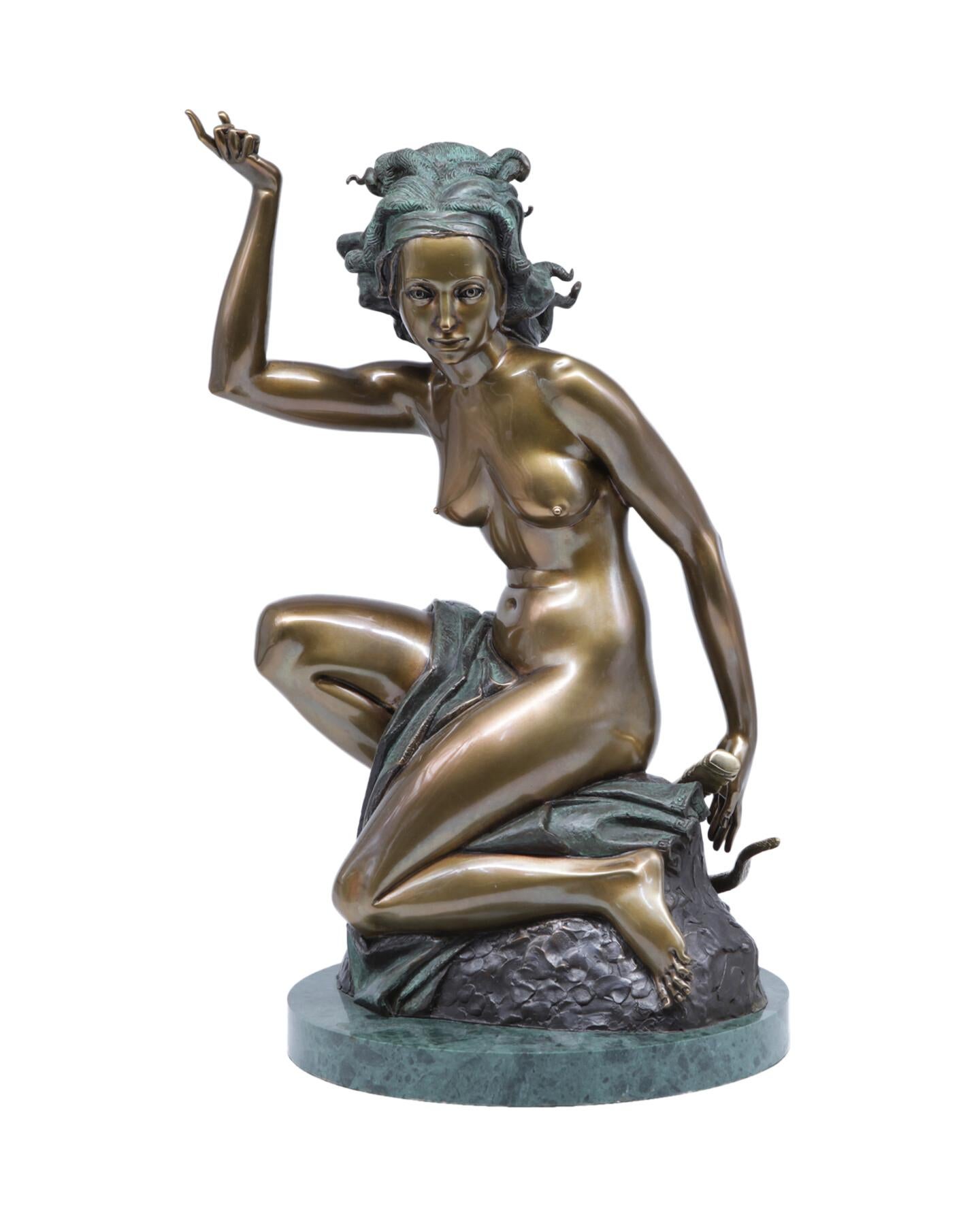 Figurative Sculpture Volodymyr MYKYTENKO - La chasse au lion, sculpture en bronze de Volodymyr Mykytenko, 2002