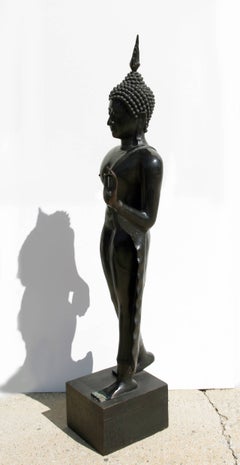 Lotus, Bronze Sculpture Thai Original Early 20th Century