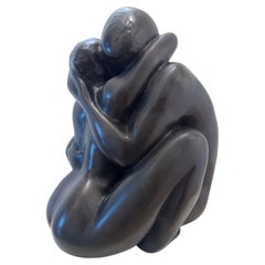 Lovers Bronze Sculpture Signed Illegibly edition 2/10