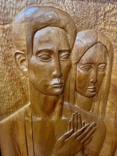 Les amoureux en bois sculpté, jeunes mais éternels