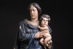 Madonna con Bambino, legno intagliato e policromo, inizio XVIII secolo, Sud della Francia