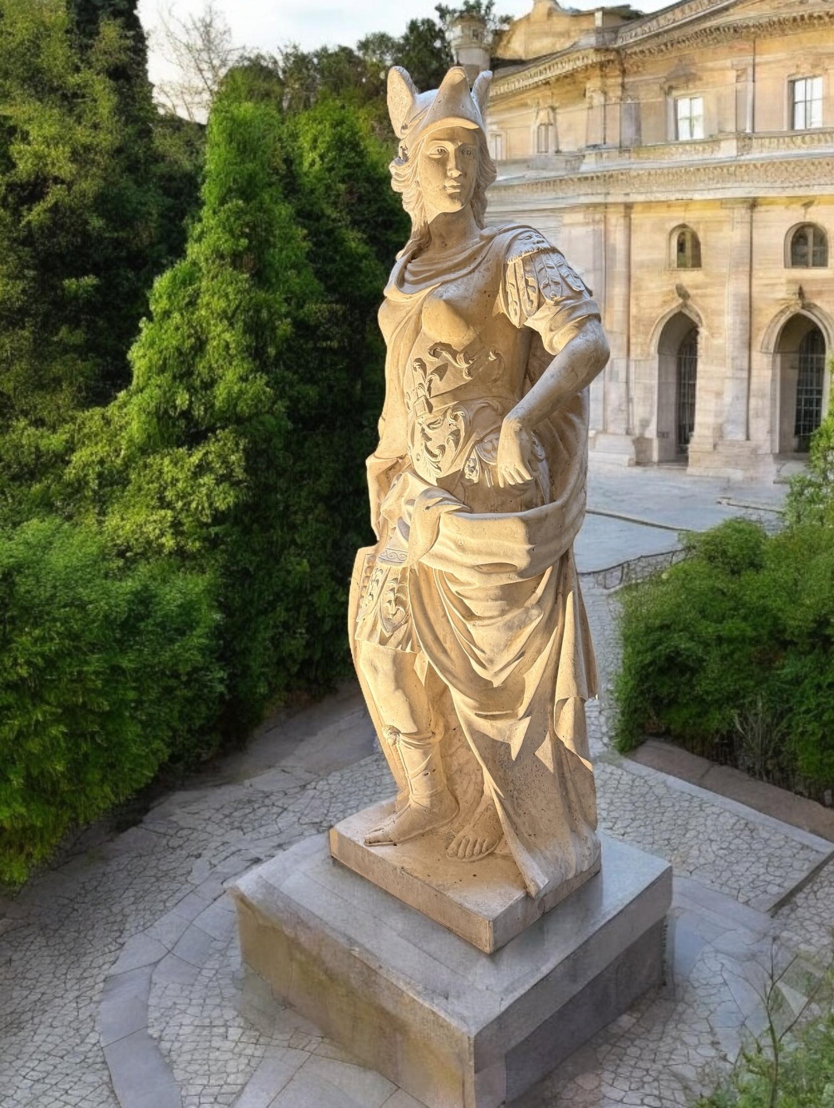 Magnificent Marble Sculpture of Roman Mythological Subject Minerva 1780' For Sale 9