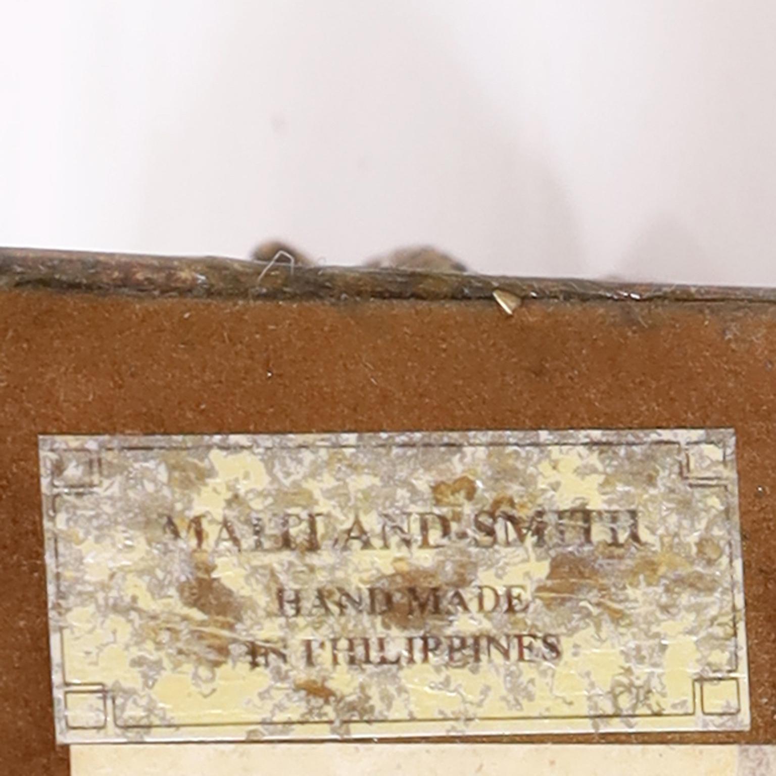 Maitland-Smith Escultura de Gallo de Bronce y Penshell Vintage en venta 6