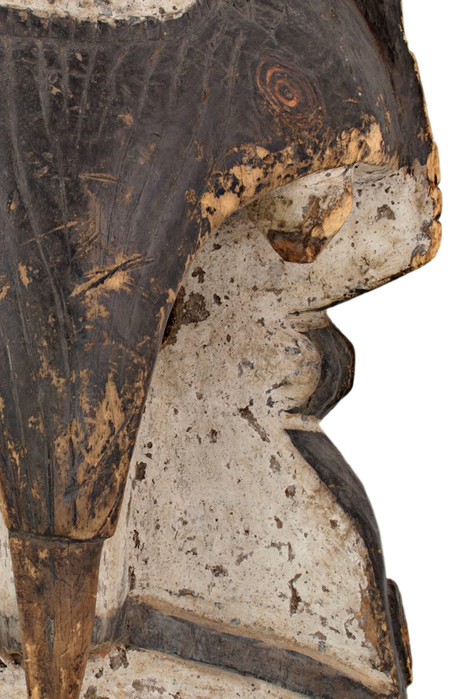 Masque de la tribu Wawa-Ibo ( tribu des Initiés du Nigeria), bois créé au Nigeria vers 1910 en vente 2