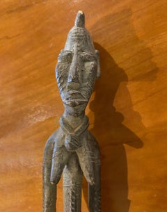 Used Mali woman bronze sculpture