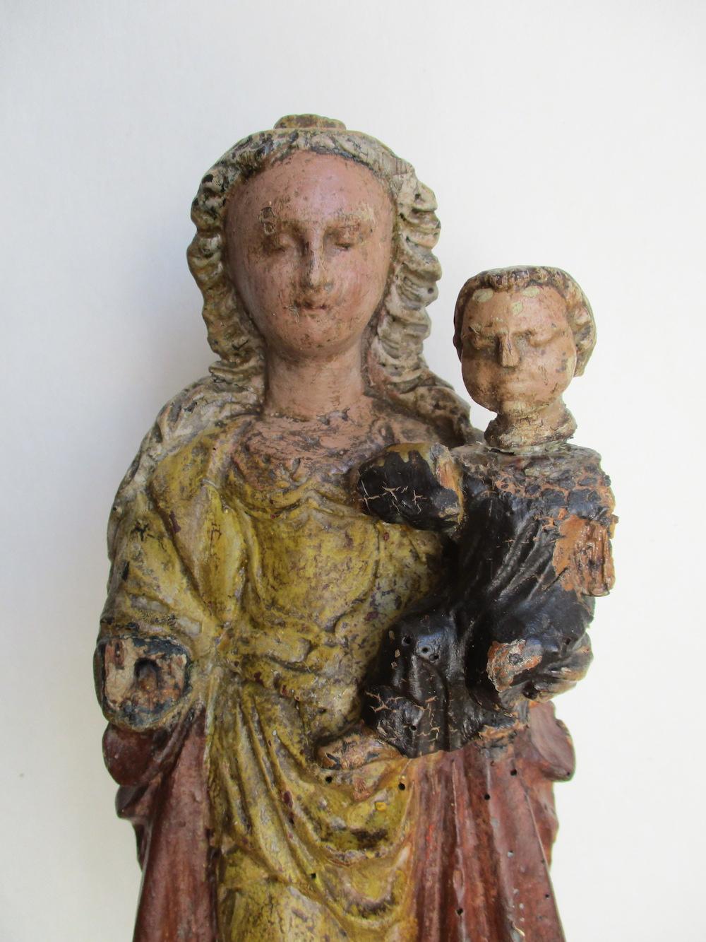 Malines Mechelen Madonna Virgin and Child - Sculpture by Unknown