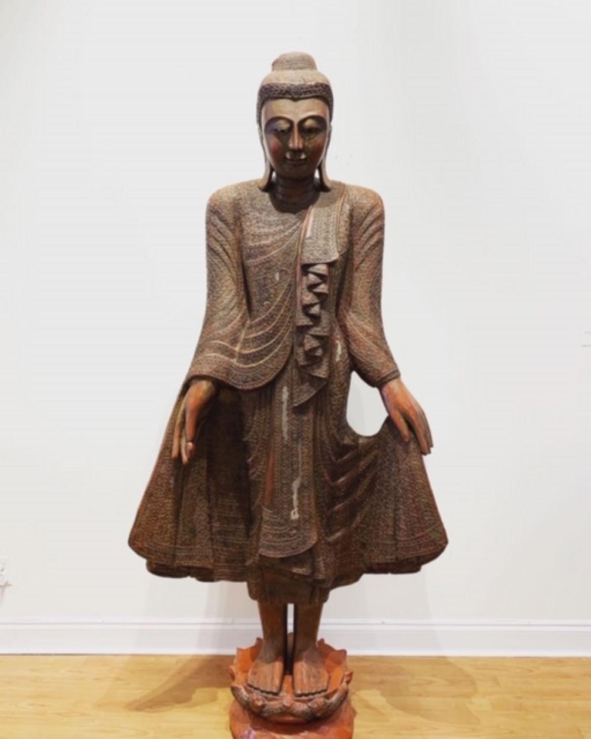 Unknown Figurative Sculpture - Mandalay Burmese Buddha
