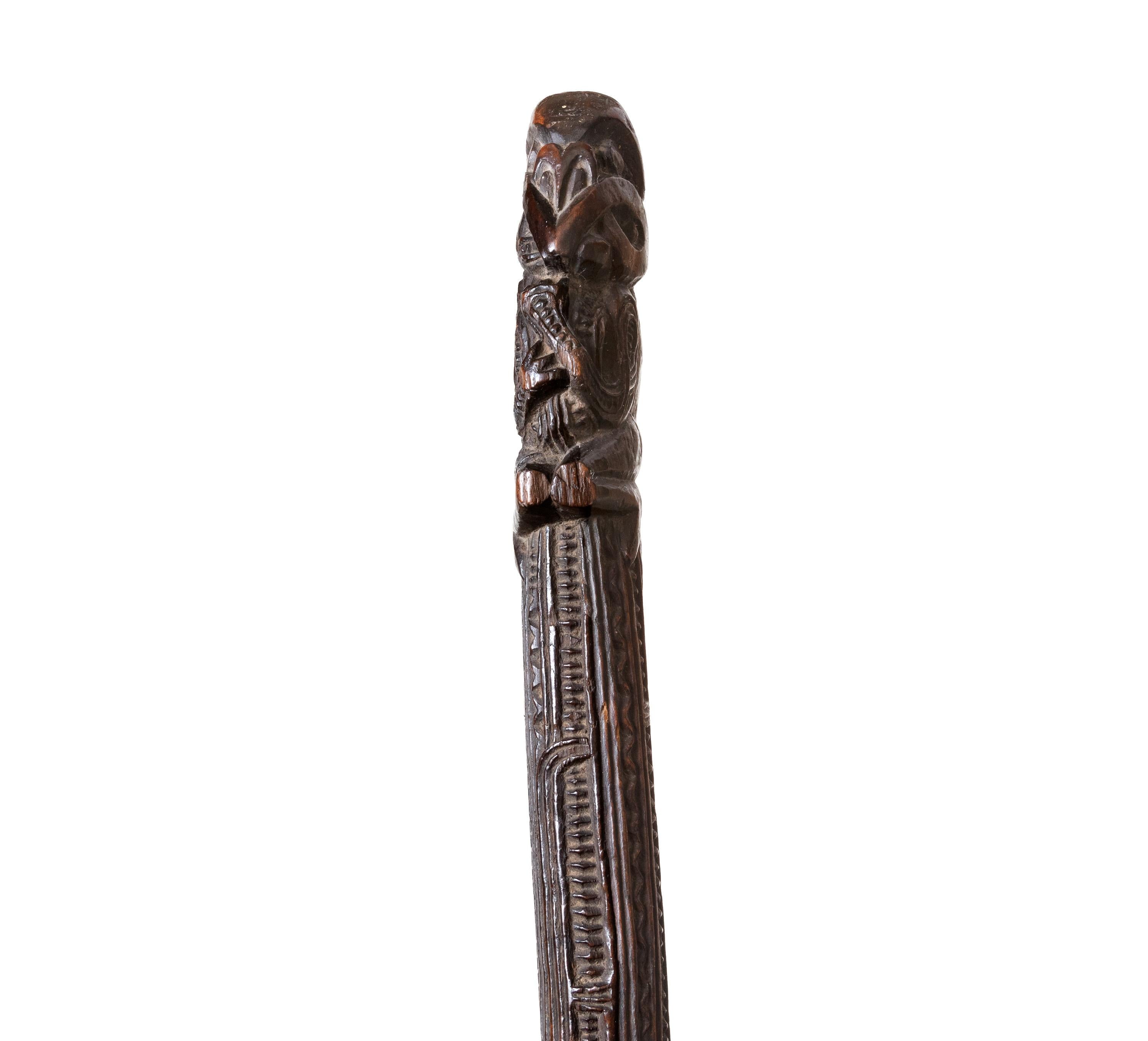 Tribù Maori, bastone dei capi (intaglio elaborato) in vendita 2