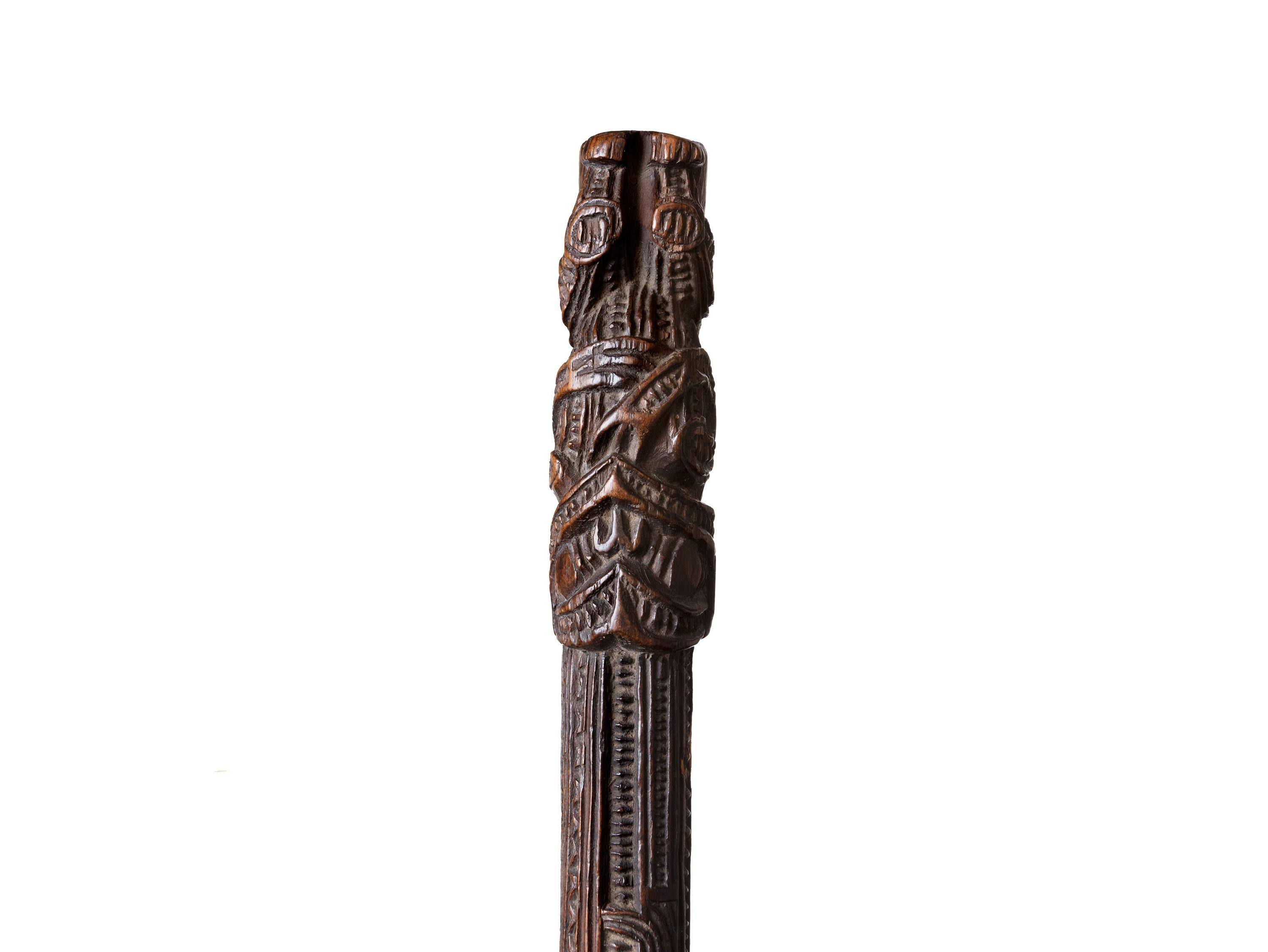 Tribù Maori, bastone dei capi (intaglio elaborato) in vendita 3