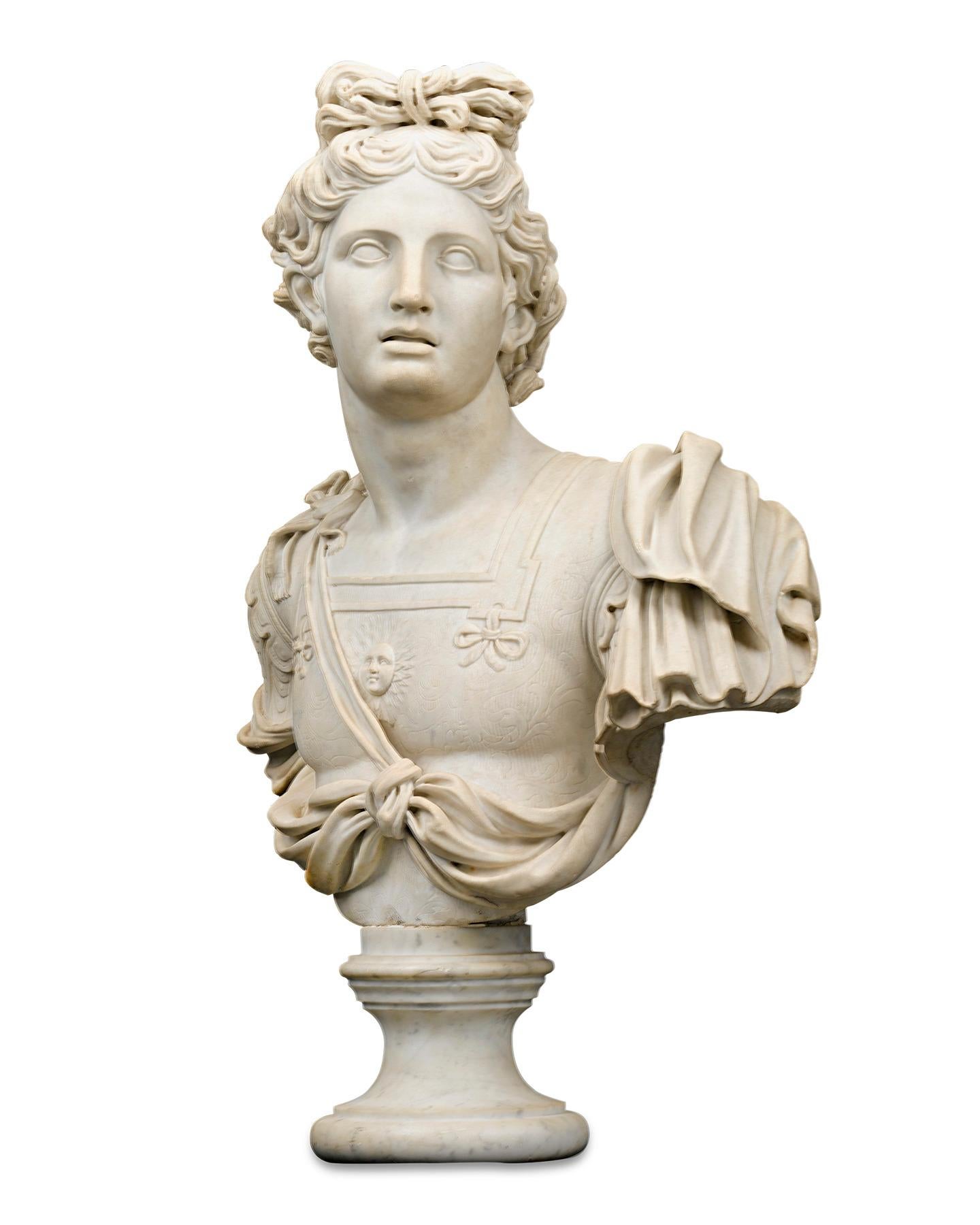 Marble Bust of Apollo - Sculpture by Unknown