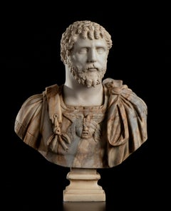 Marble Bust Portrait Roman Emperor Septimius Severus Grand Tour After Antique