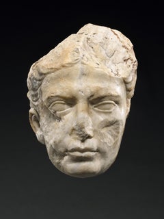 Marble Face Portrait of a Woman Roman Empire circa 1-37 AD