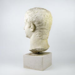 Marble head of Roman Emperor Tiberius