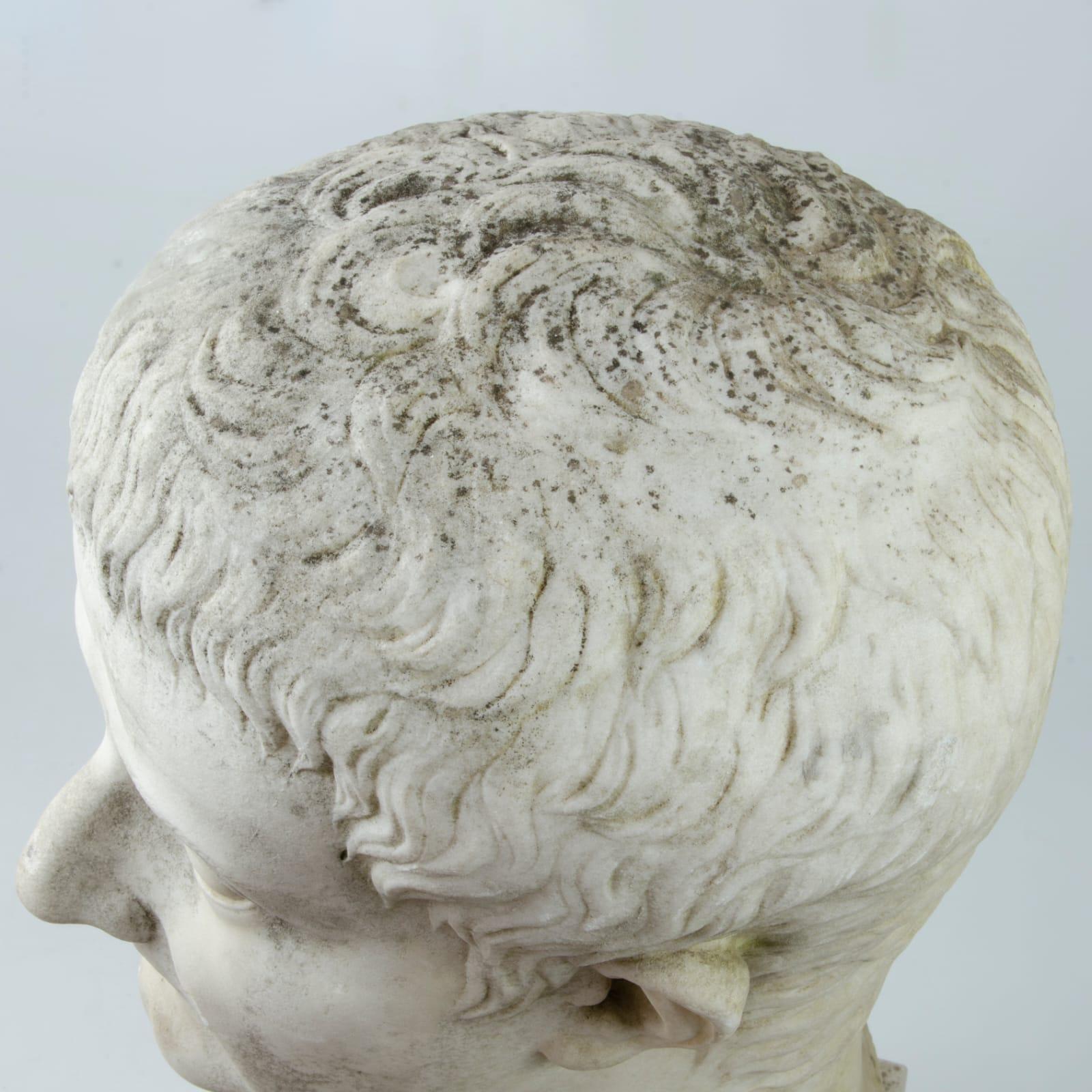 Marmorkopf des römischen Kaisers Tiberius im Angebot 5