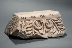 ANTIGUO RELIEVE DE MÁRMOL ACHANTUS HOJAS "PULVINO" IMPERIO ROMANO SIGLO II D.C.