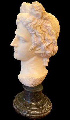 Vintage  Marble Sculpture of Roman Mythological subject Apollo 