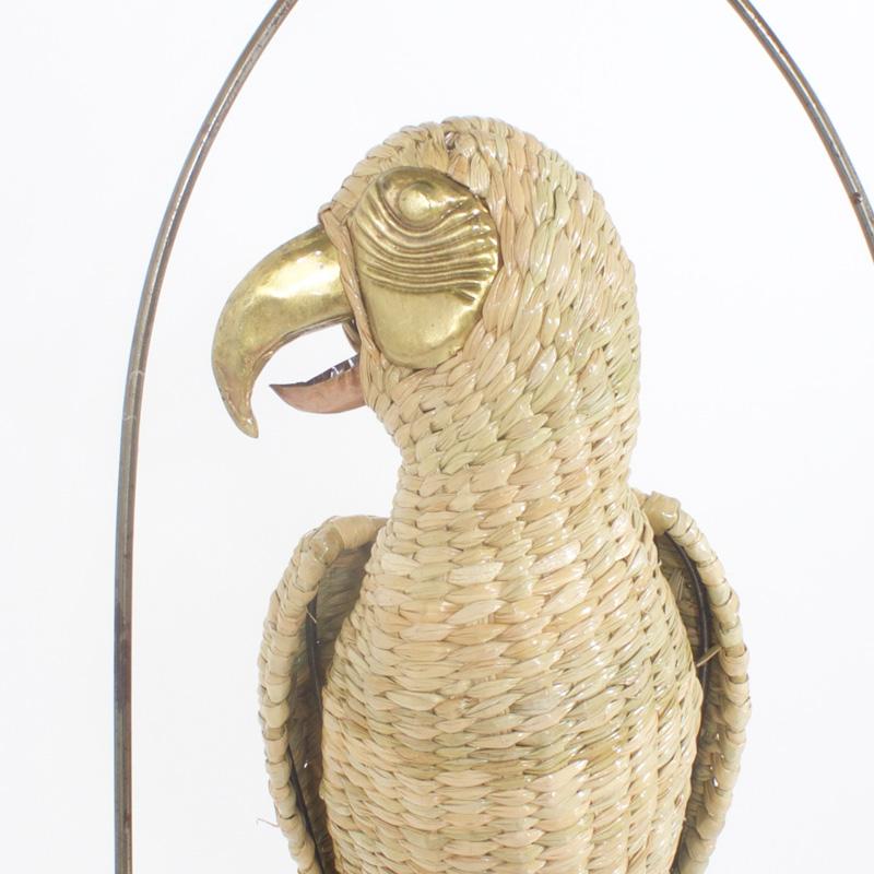 Mario Torres Parrot on a Swing - Modern Sculpture by Unknown