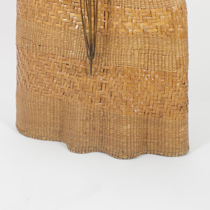 Mario Torres Wicker Sculpture of a Woman For Sale 5