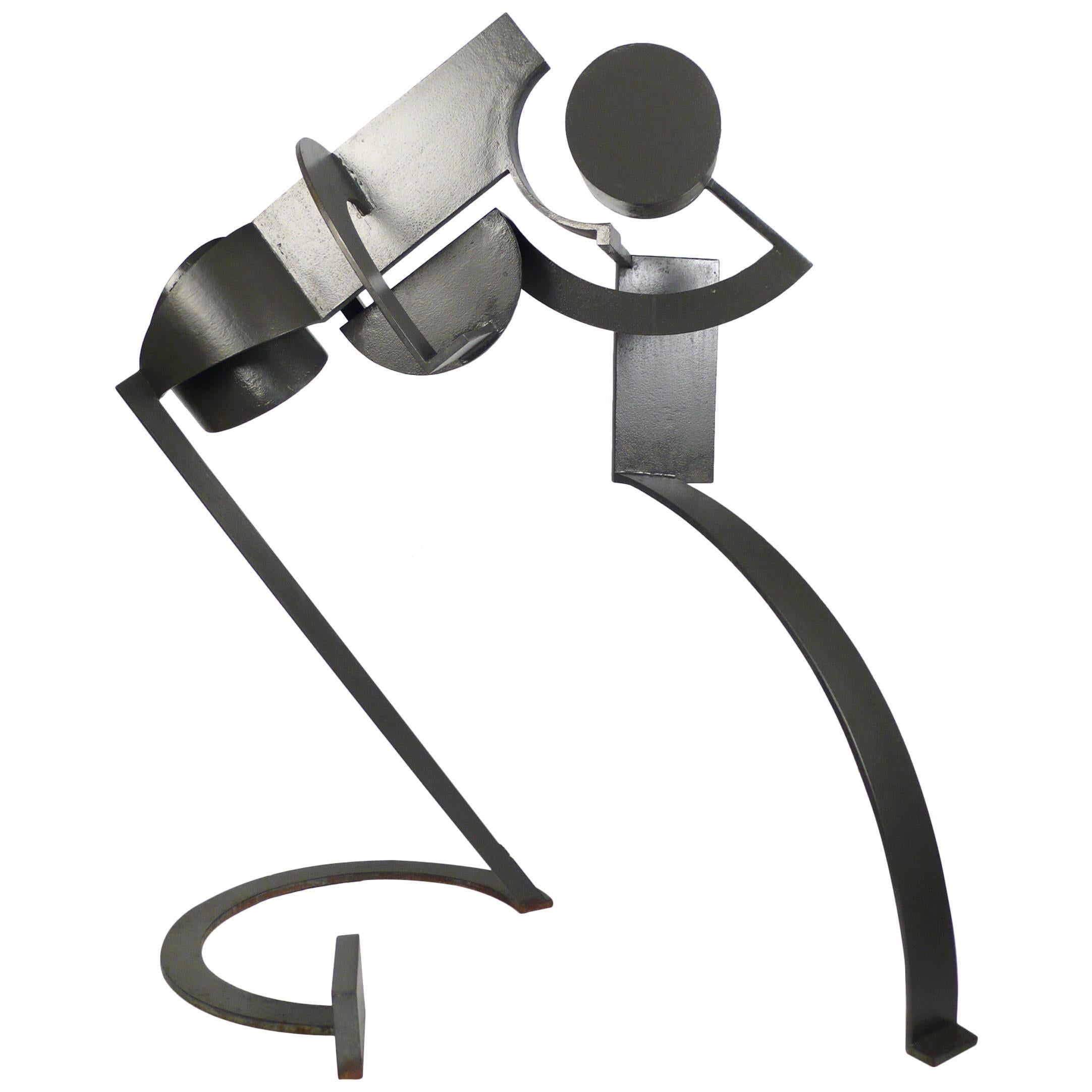 Marshall Cunningham Large Scale Abstract Constructivist Sculpture in Steel TEXAS - Black Abstract Sculpture by Unknown