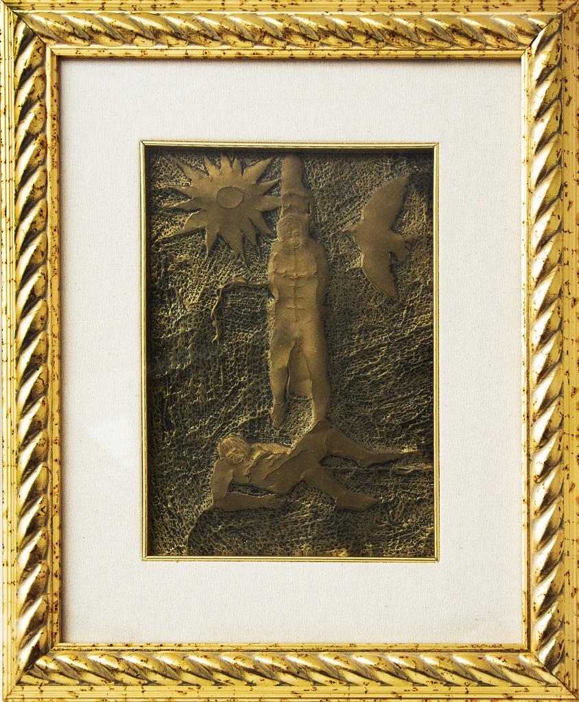 Unknown Figurative Sculpture – Martyrs – Reliefskulptur – 1965