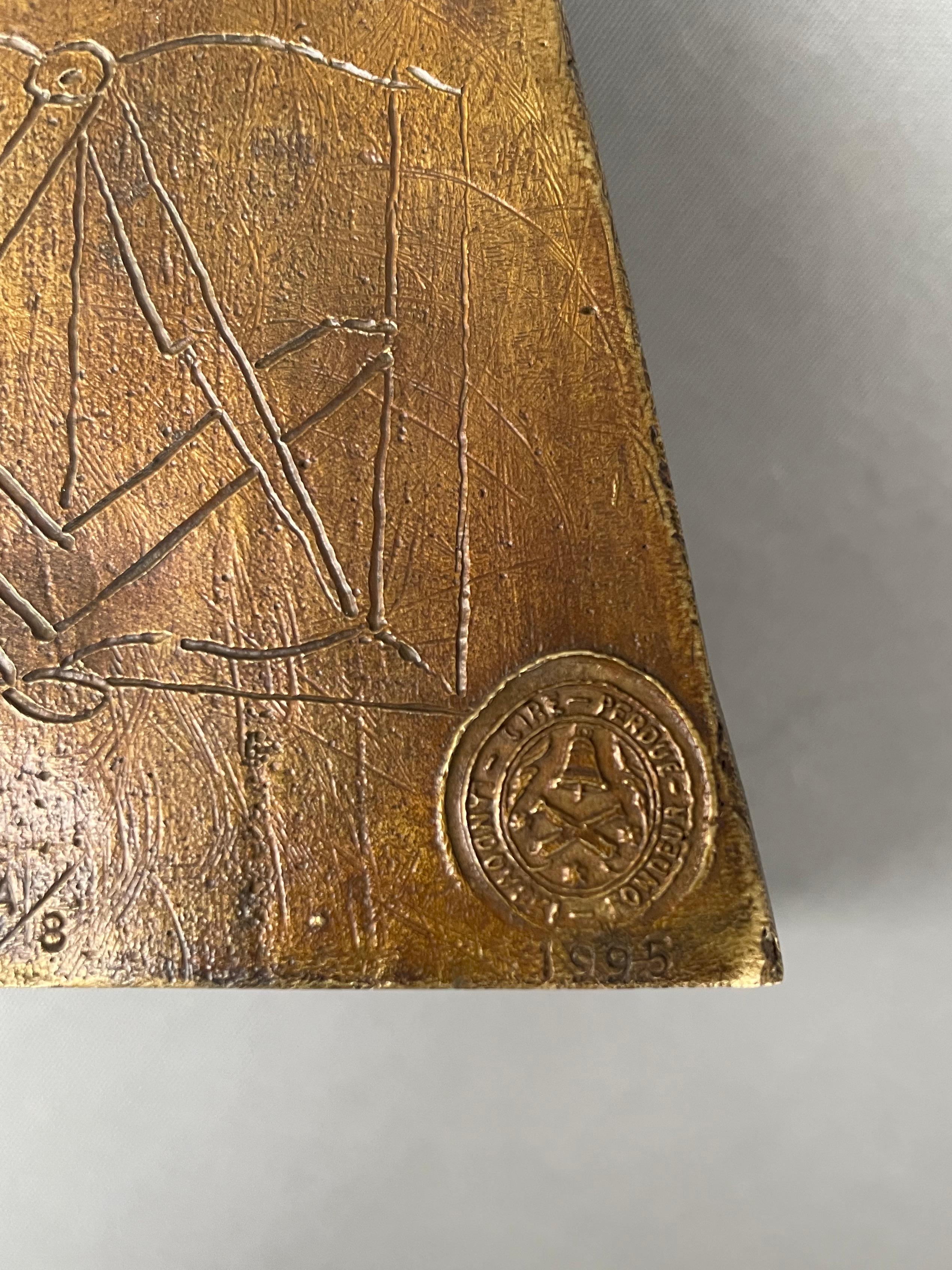Masonic Bronze Bookends, Landowski Caster 6