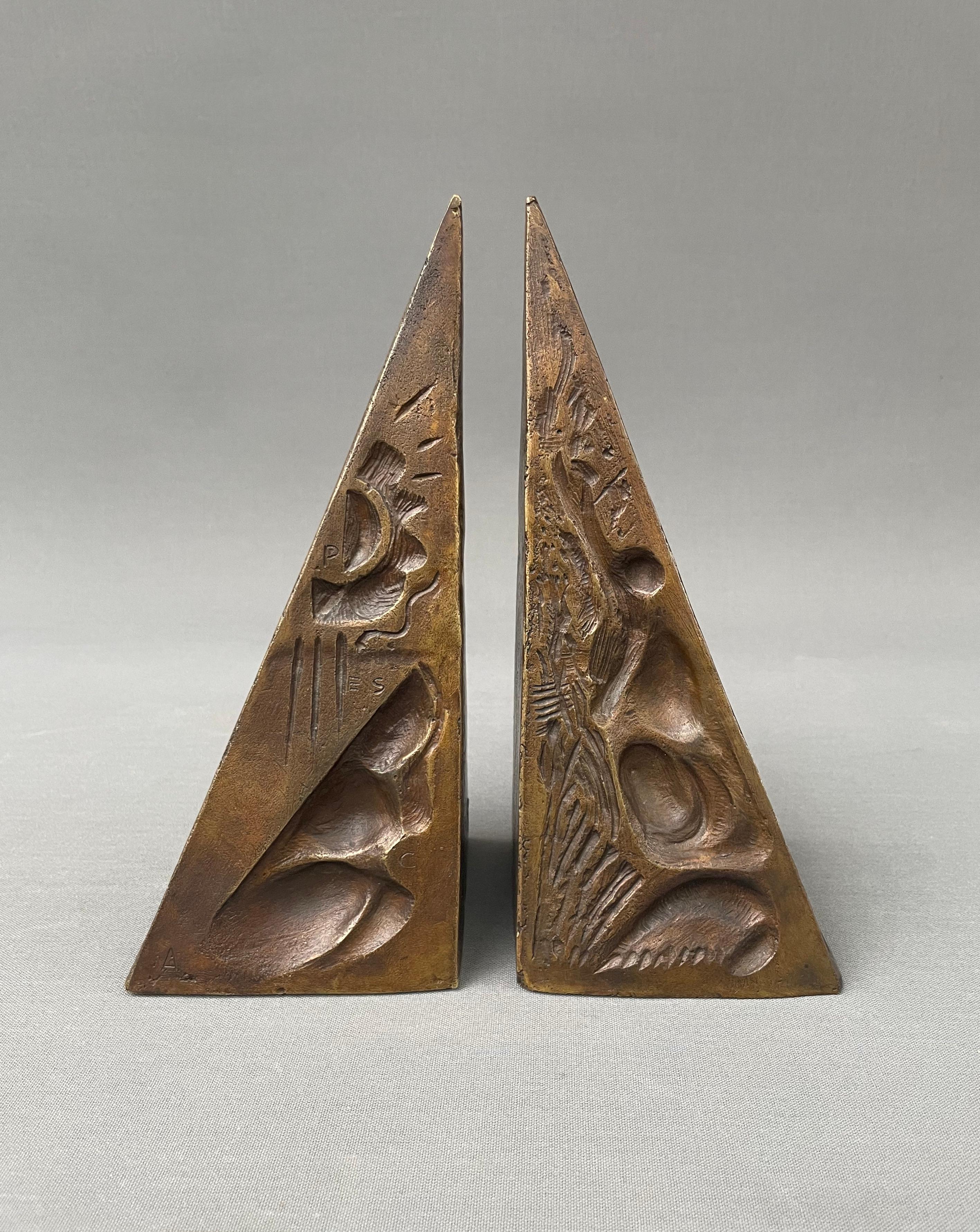 Masonic Bronze Bookends, Landowski Caster 1