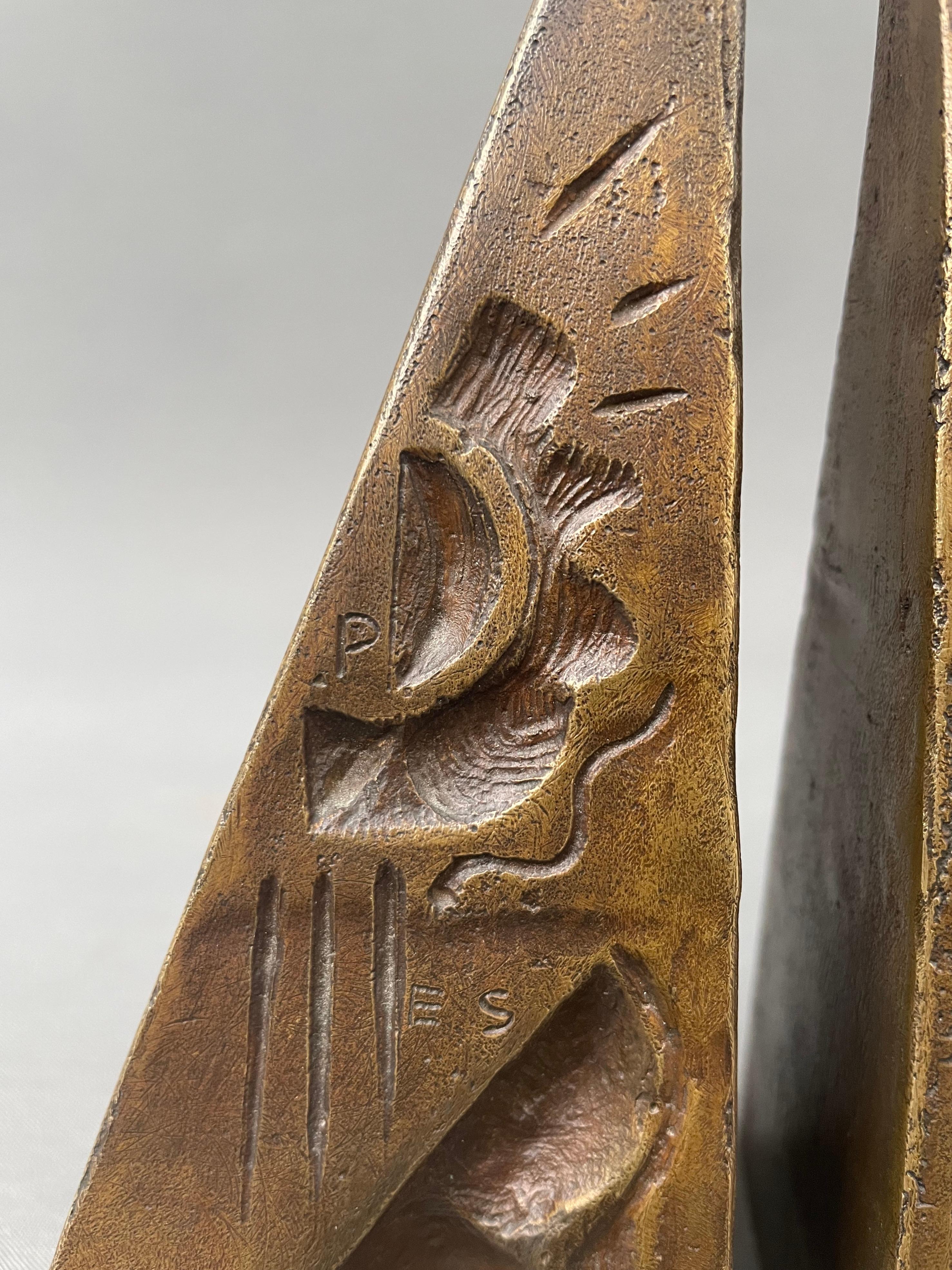 Masonic Bronze Bookends, Landowski Caster 2