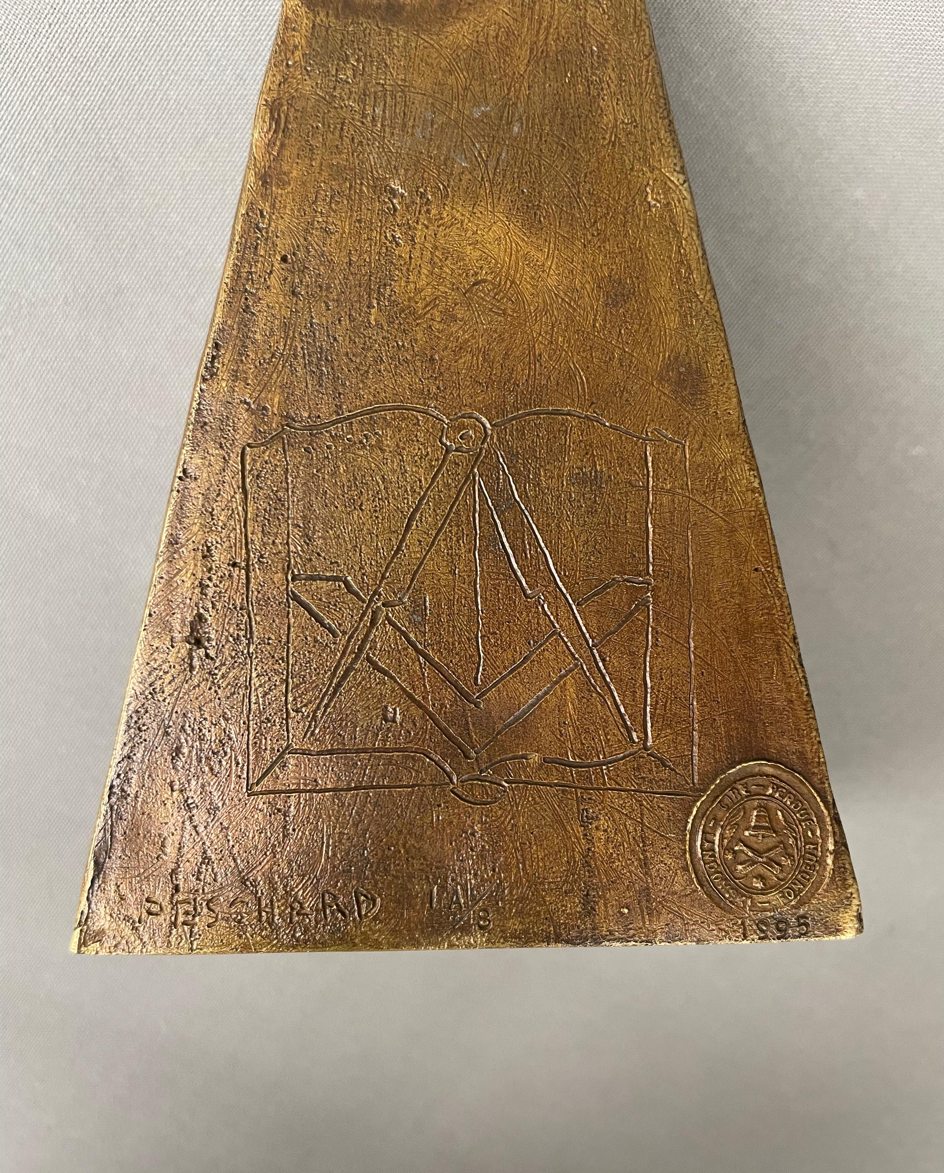 Masonic Bronze Bookends, Landowski Caster 5