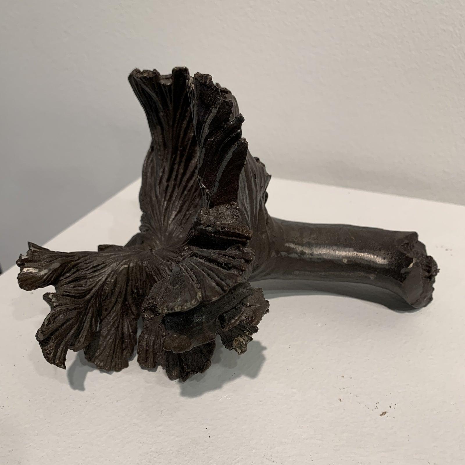 Metal Iron Floral  Sculpture  - Black Still-Life Sculpture by Unknown
