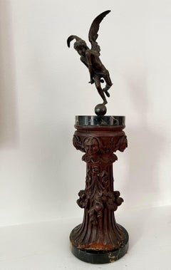 Metal (Most Likely Bronze/Brass) Sculpture of Anteros in Classical Style