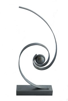 Sculpture en métal spiralée de Jean-Luc Cartier, c2020