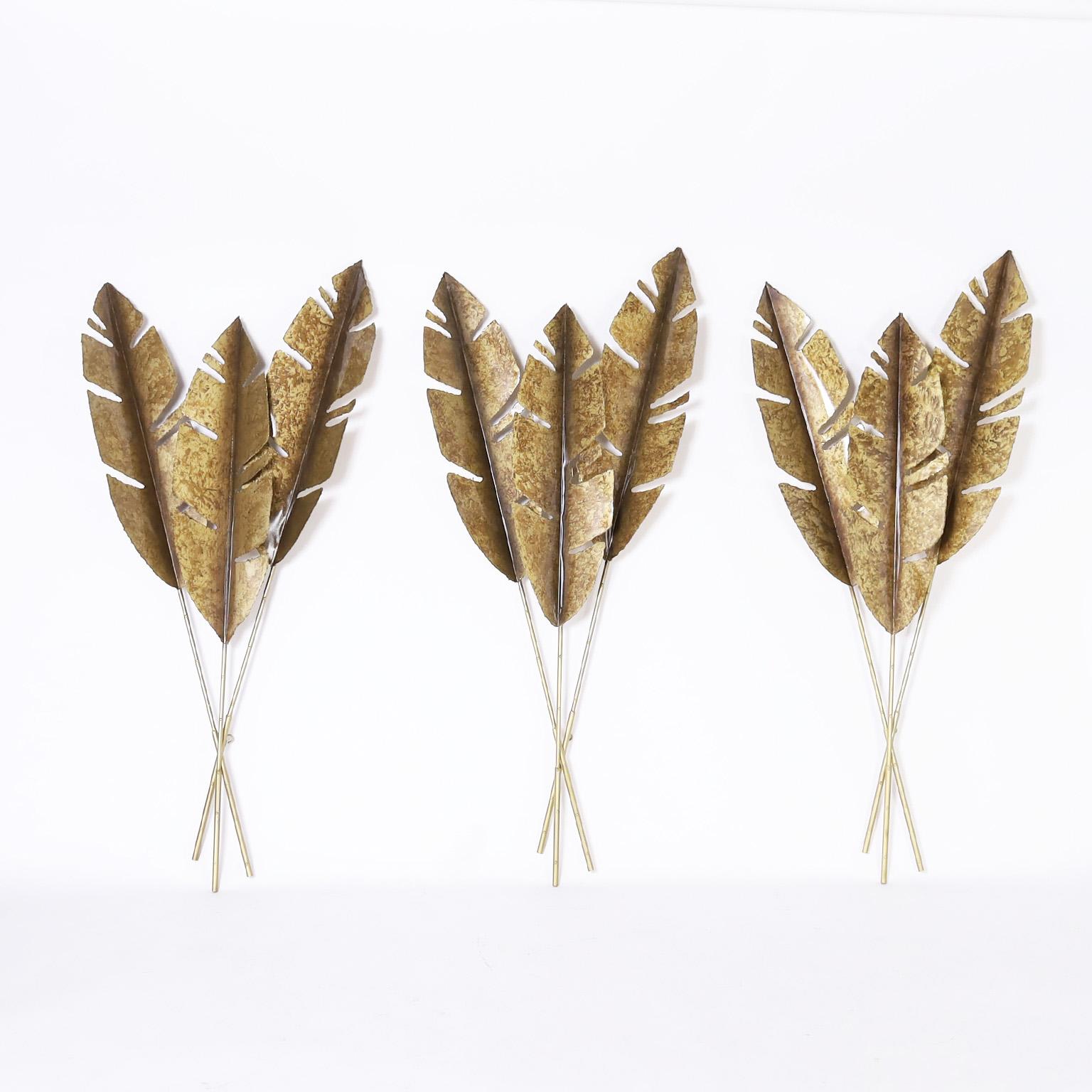 Mid-Century Banana Leaf Wall Sculpture For Sale 9