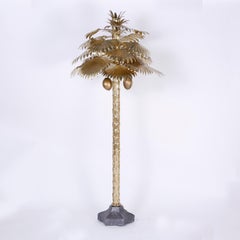Mid Century Brass Palm Tree Sculpture