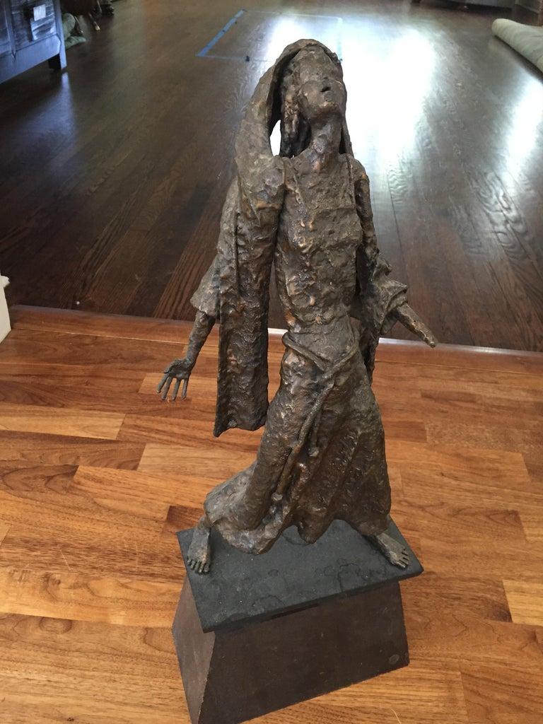 Unknown Figurative Sculpture – Mid-century Brutalist Sculpture, Henry Gamson, Signed and Dated '67