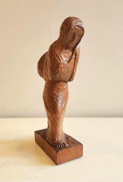 Mid-century Mexican Wood Sculpture Figure