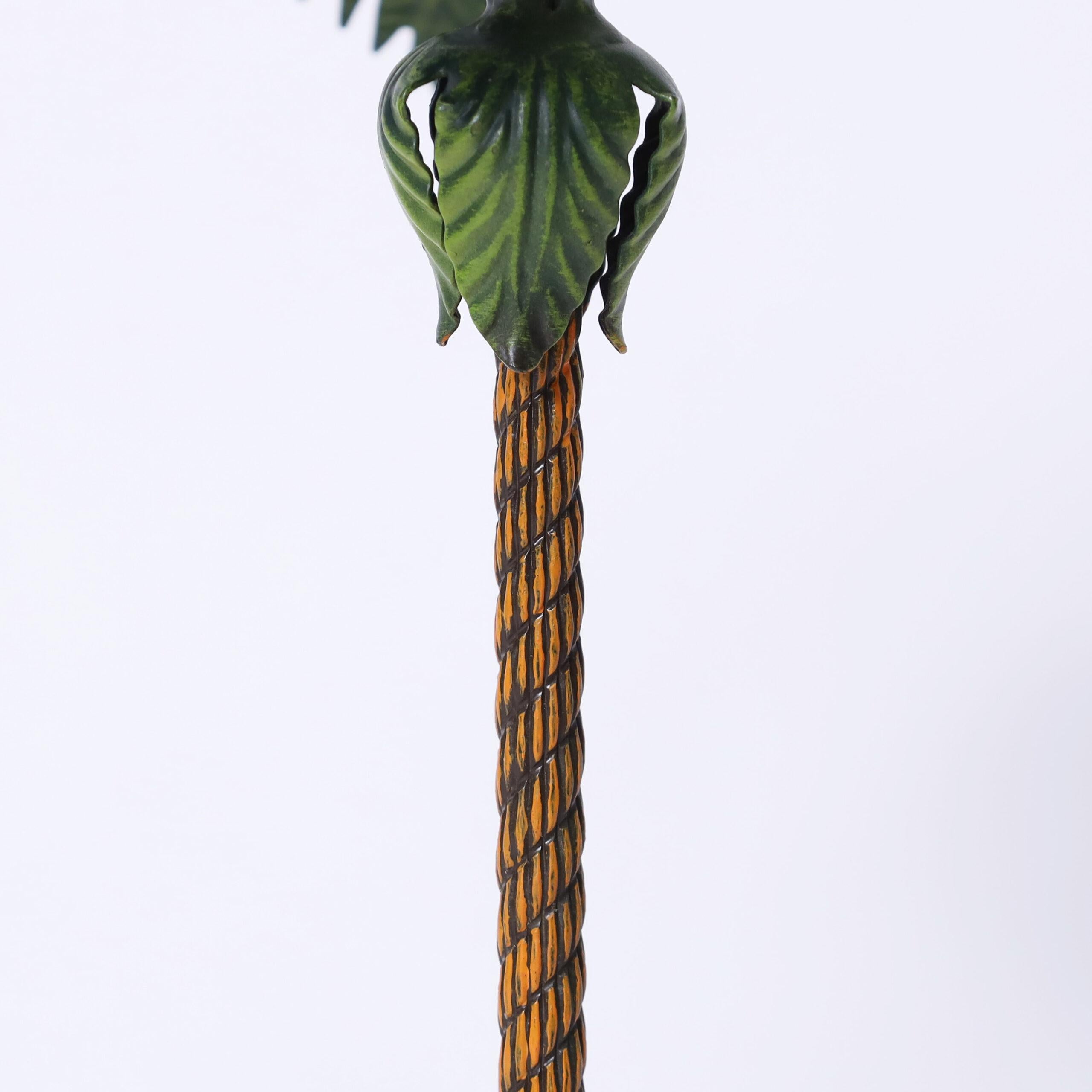Mid Century Tole Palm Tree Sculpture For Sale 2